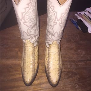 Justin “cowgirl” custom snakeskin boots
